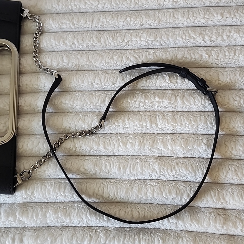 NWOT Michael Kors Chelsea Convertible Crossbody Clutch with Silver Hardware - Picture 6 of 7